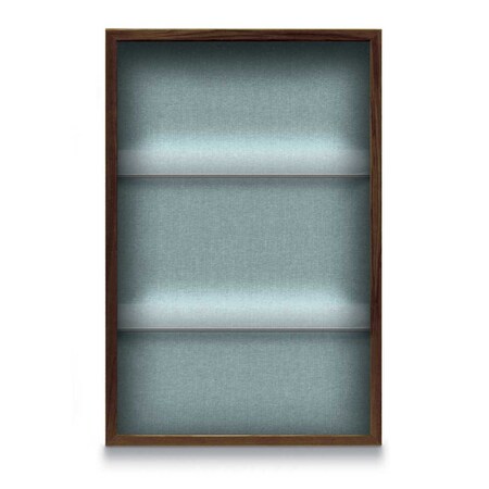 United Visual Products Outdoor Enclosed Combo Board, 48"x36", Satin Frame/Grey & Cloud UVCB4836OD-GREY-CLOUD